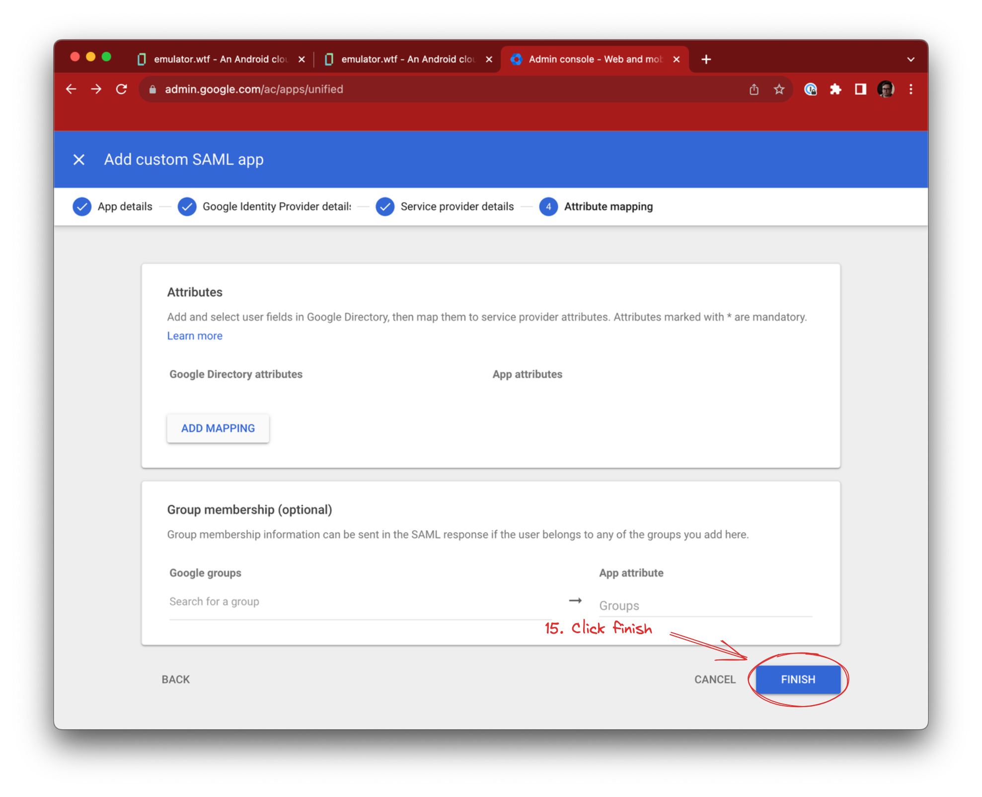 Skipping attribute mapping in Google Workspace