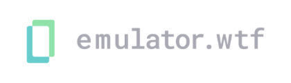 emulator.wtf landscape logo